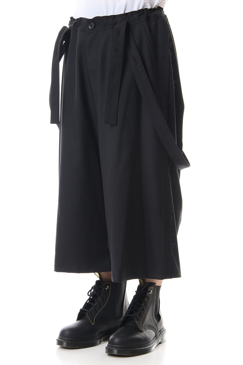 T/W gabardine Suspenders Cropped pants