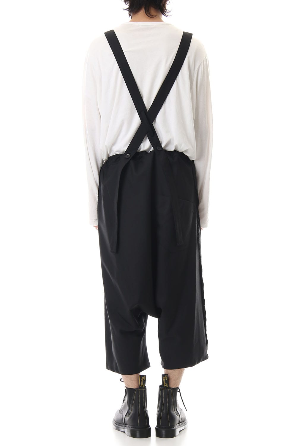 T/W gabardine Suspenders Cropped pants