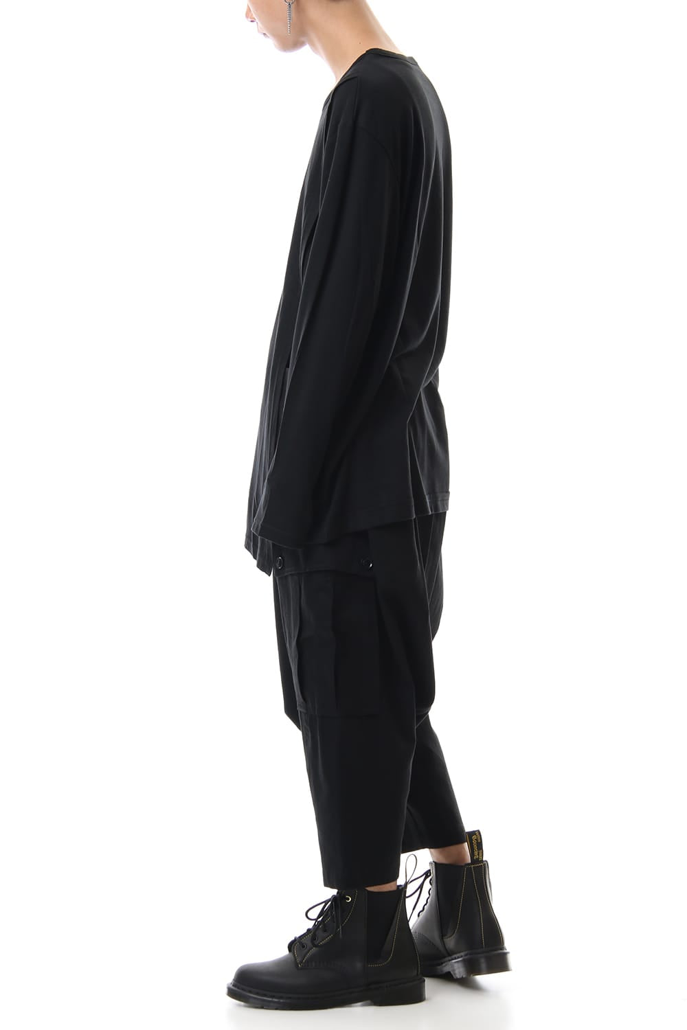 Front turn back Long sleeve cut & sew