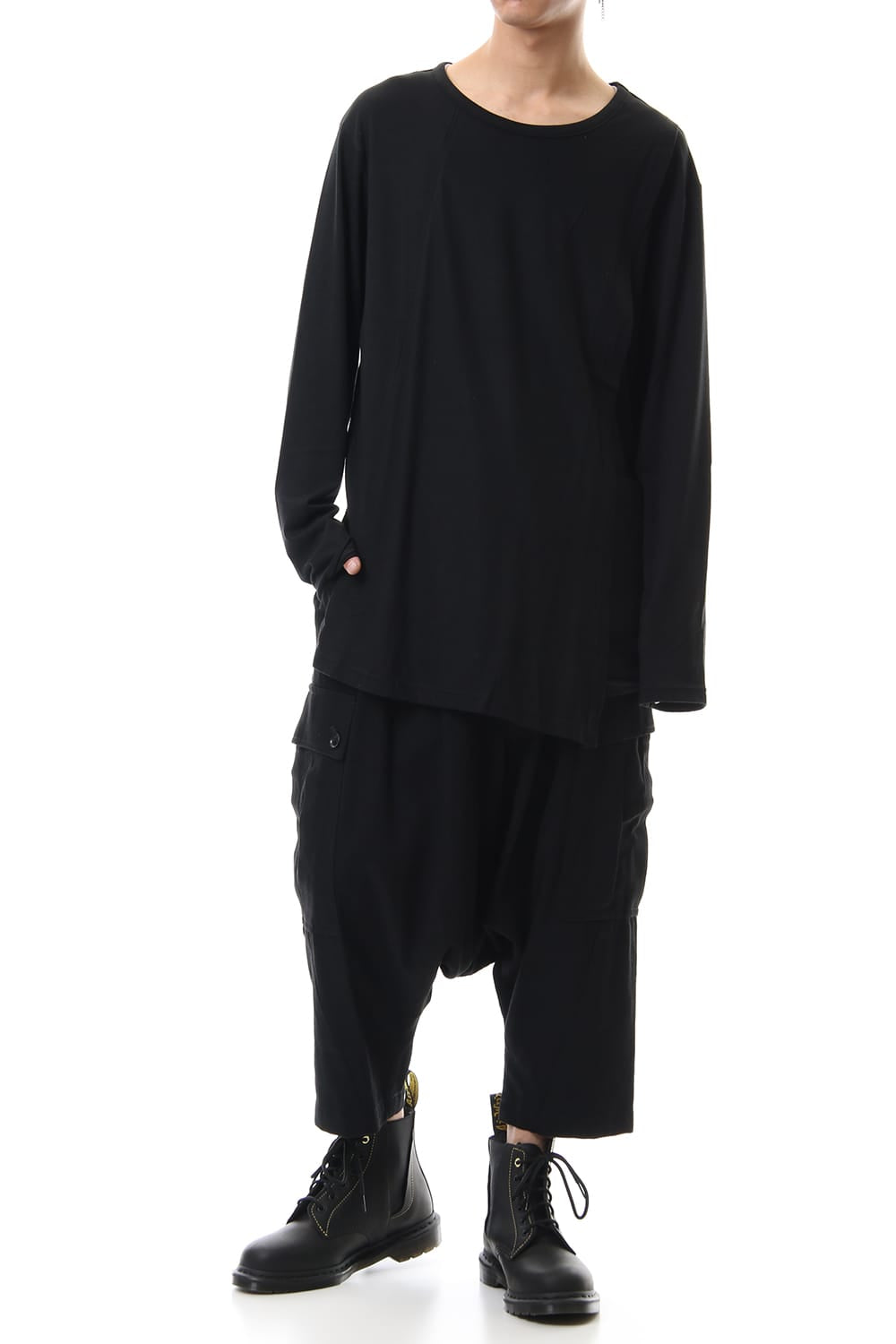 Front turn back Long sleeve cut & sew