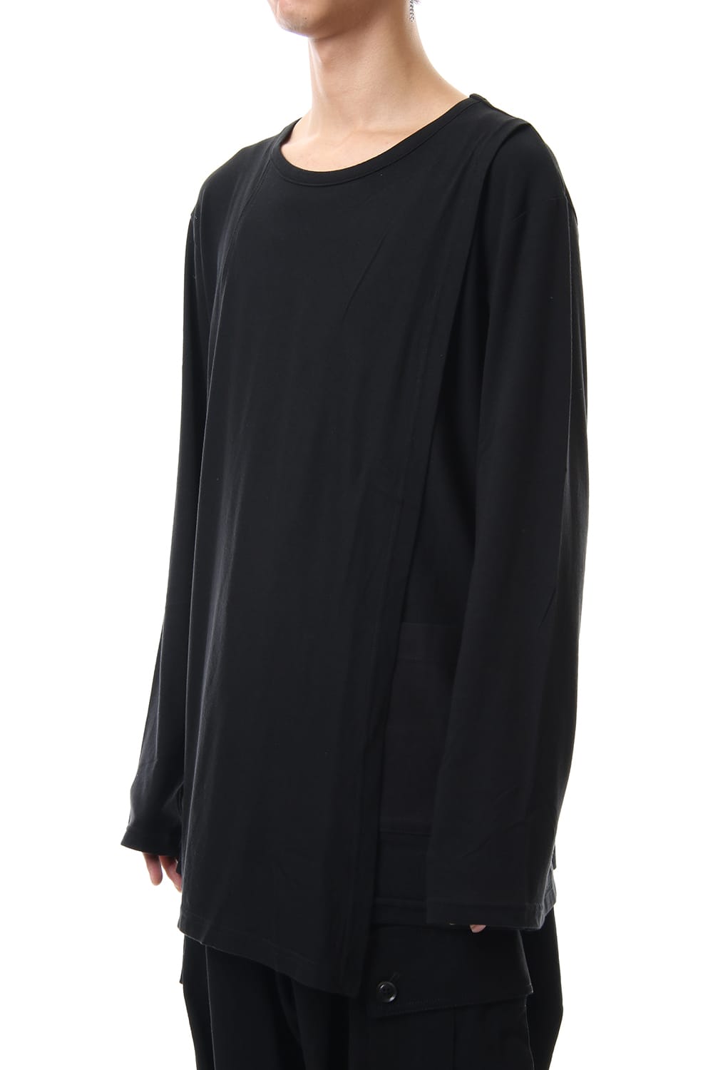 Front turn back Long sleeve cut & sew