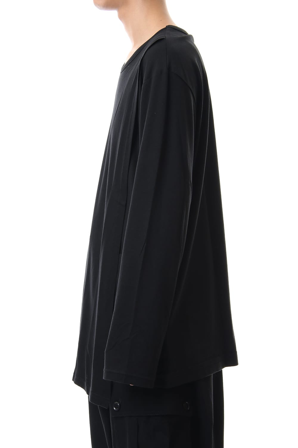 Front turn back Long sleeve cut & sew