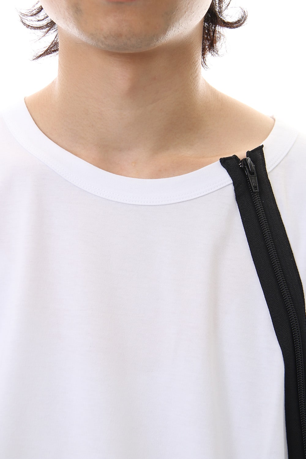 Diagonal fastener Cut & sew White