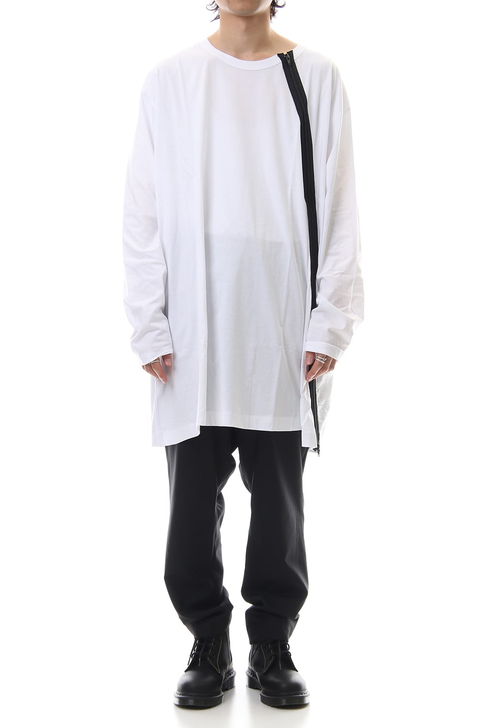 Diagonal fastener Cut & sew White