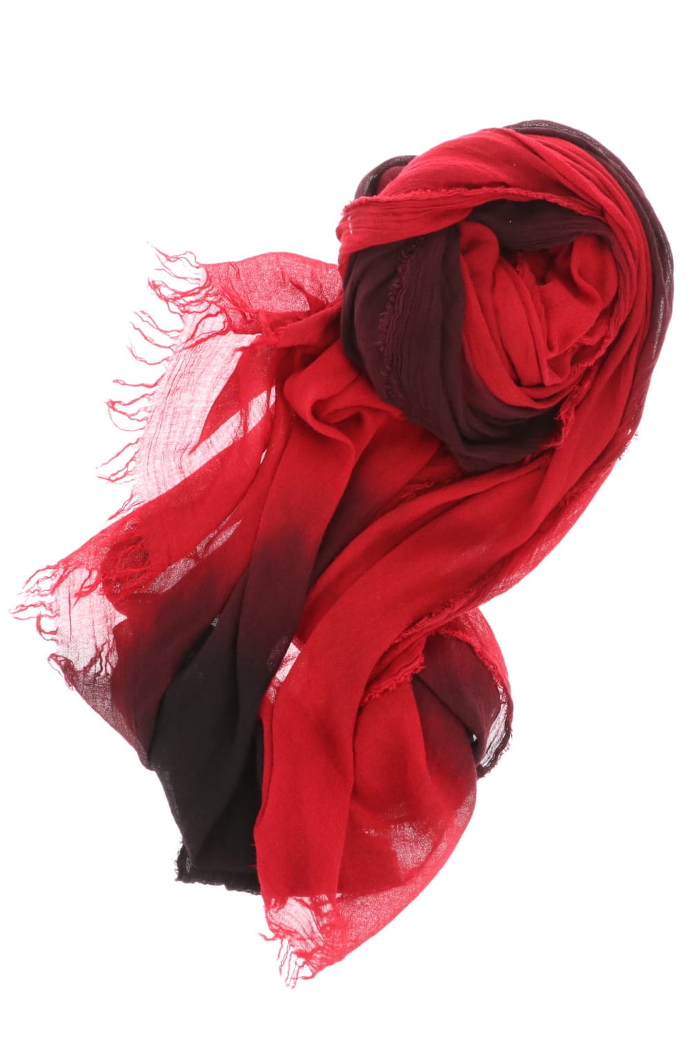 Silk Rayon Gradation Dye Stole Red