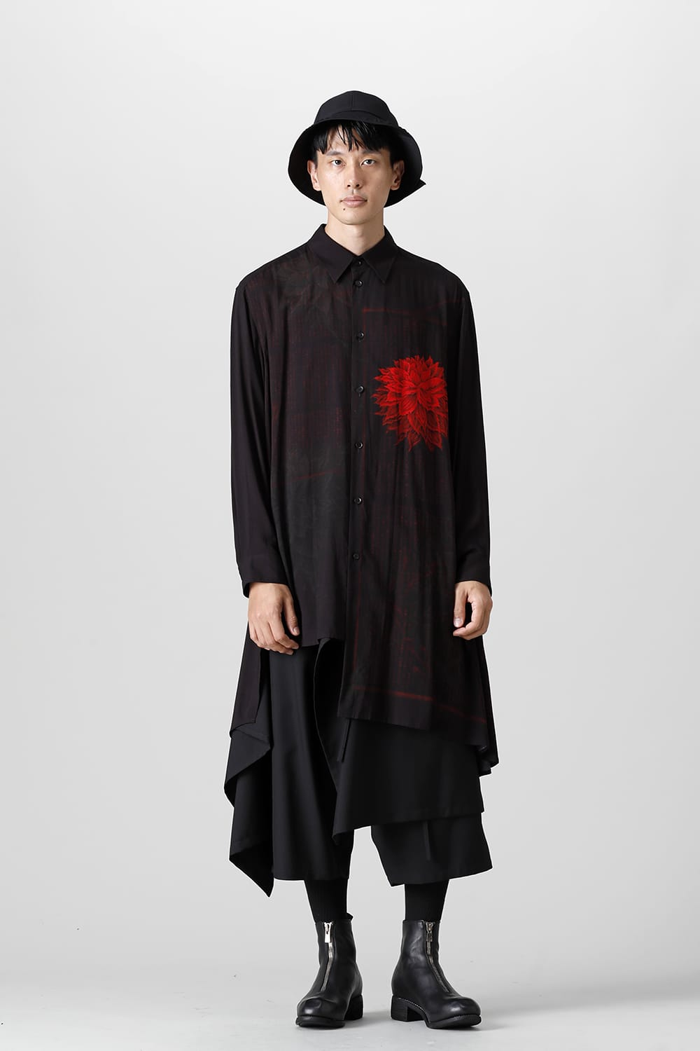 Asymmetry drape shirt <Ryunosuke Akutagawa>