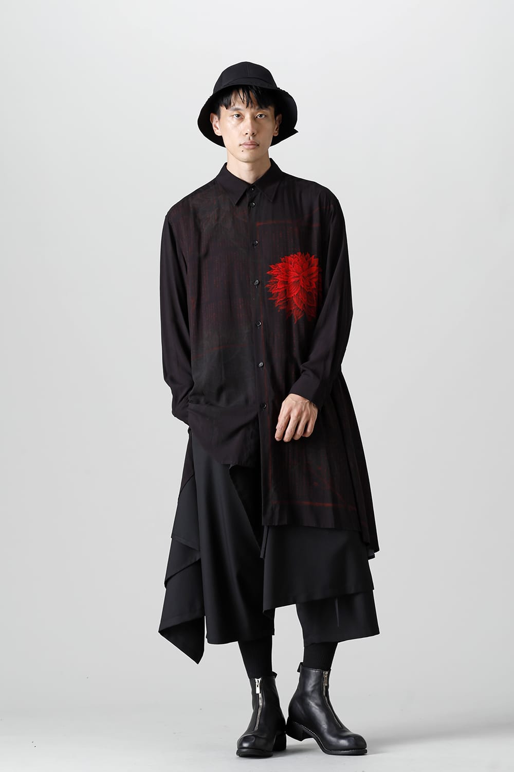 Asymmetry drape shirt <Ryunosuke Akutagawa>