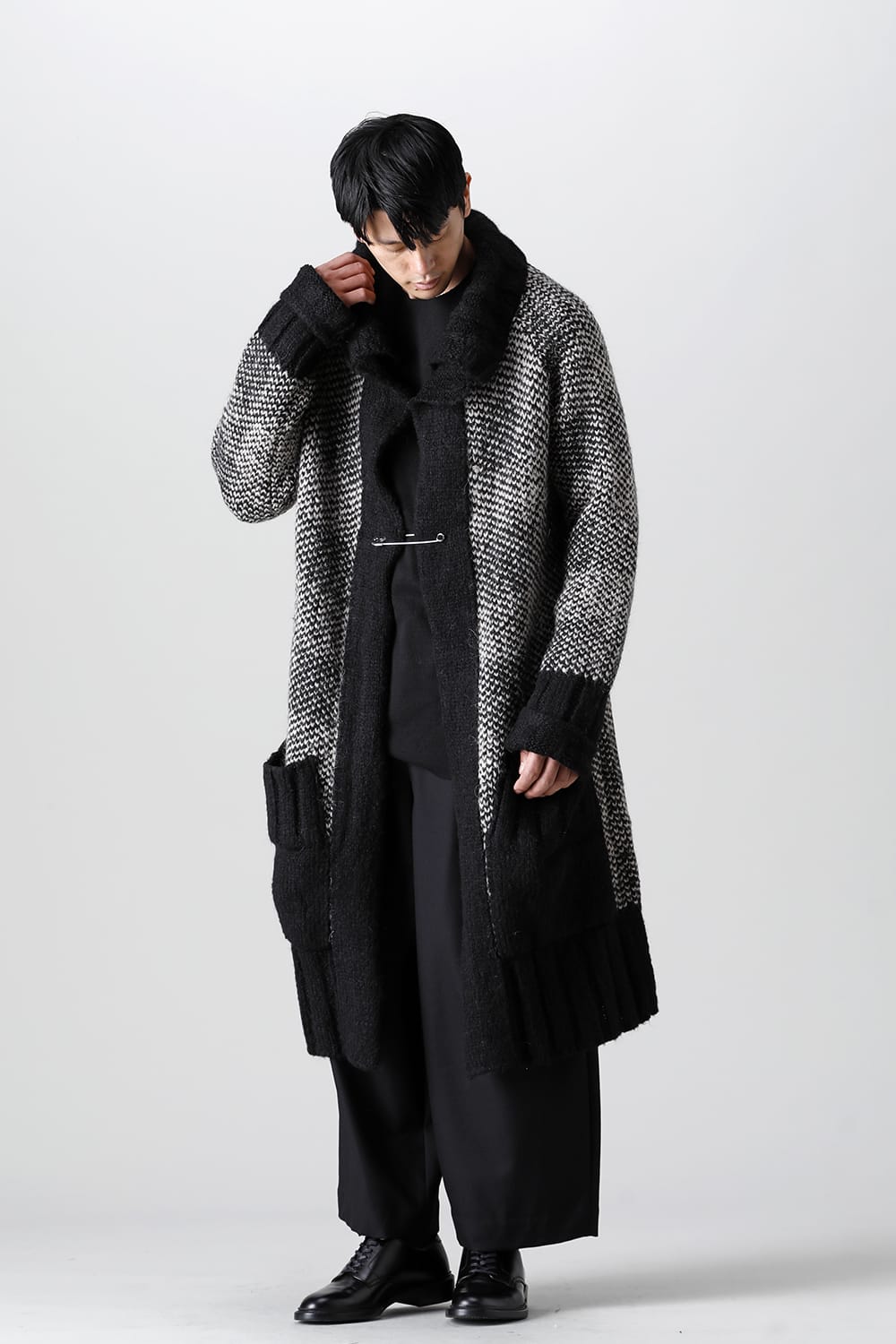 ロング ショール カーディガン Beige