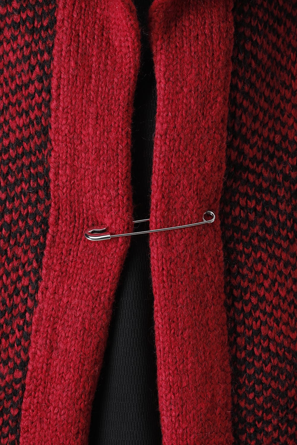 ロング ショール カーディガン Red