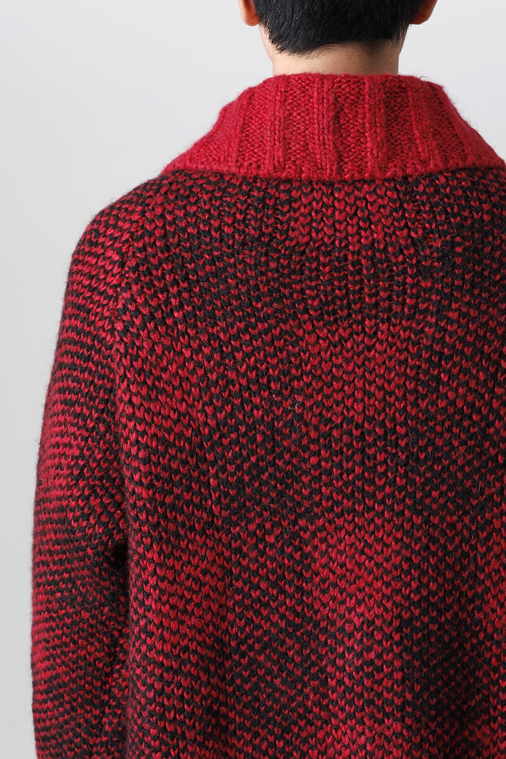 ロング ショール カーディガン Red