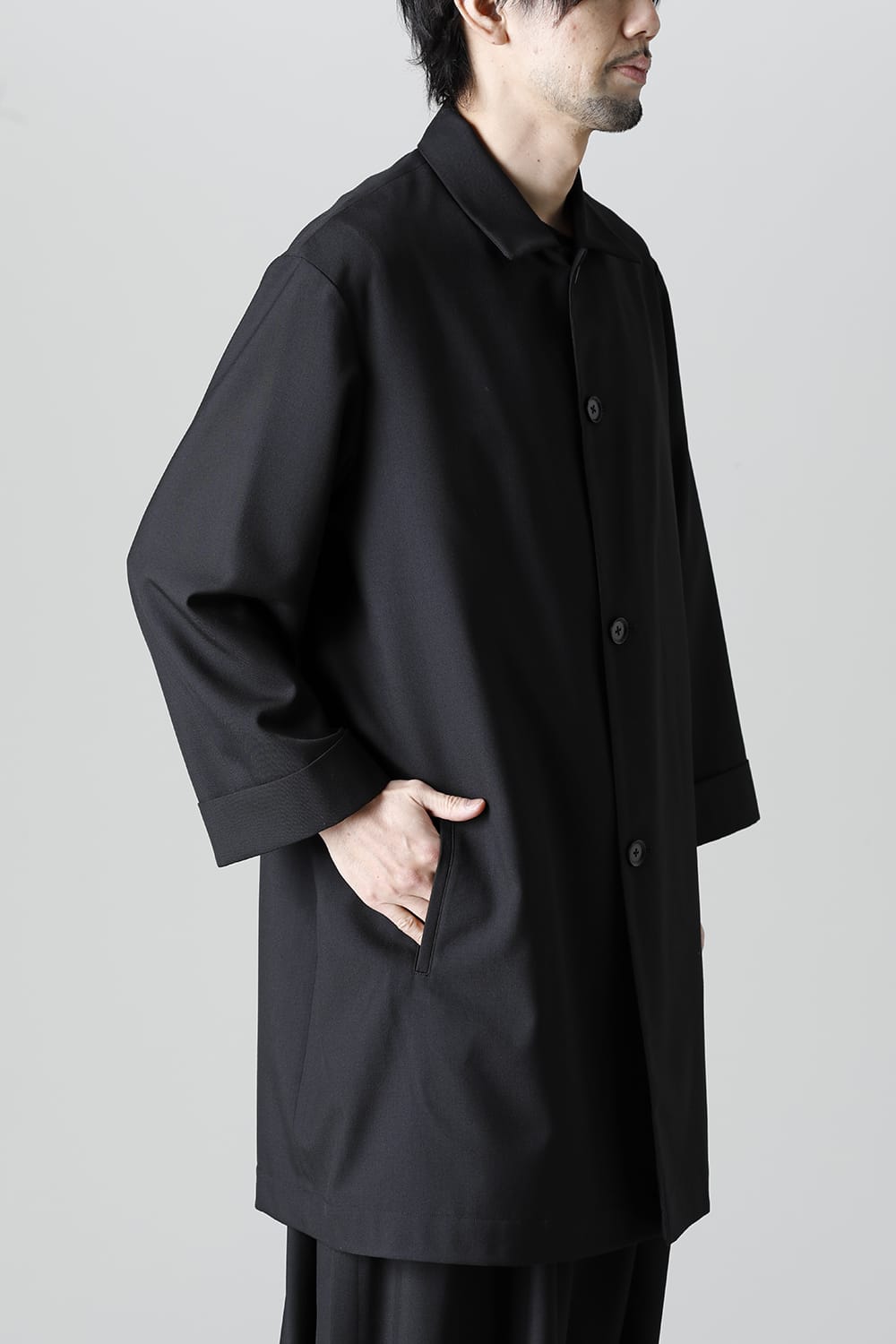 Three-quarter Sleeve Big Shirt Jacket