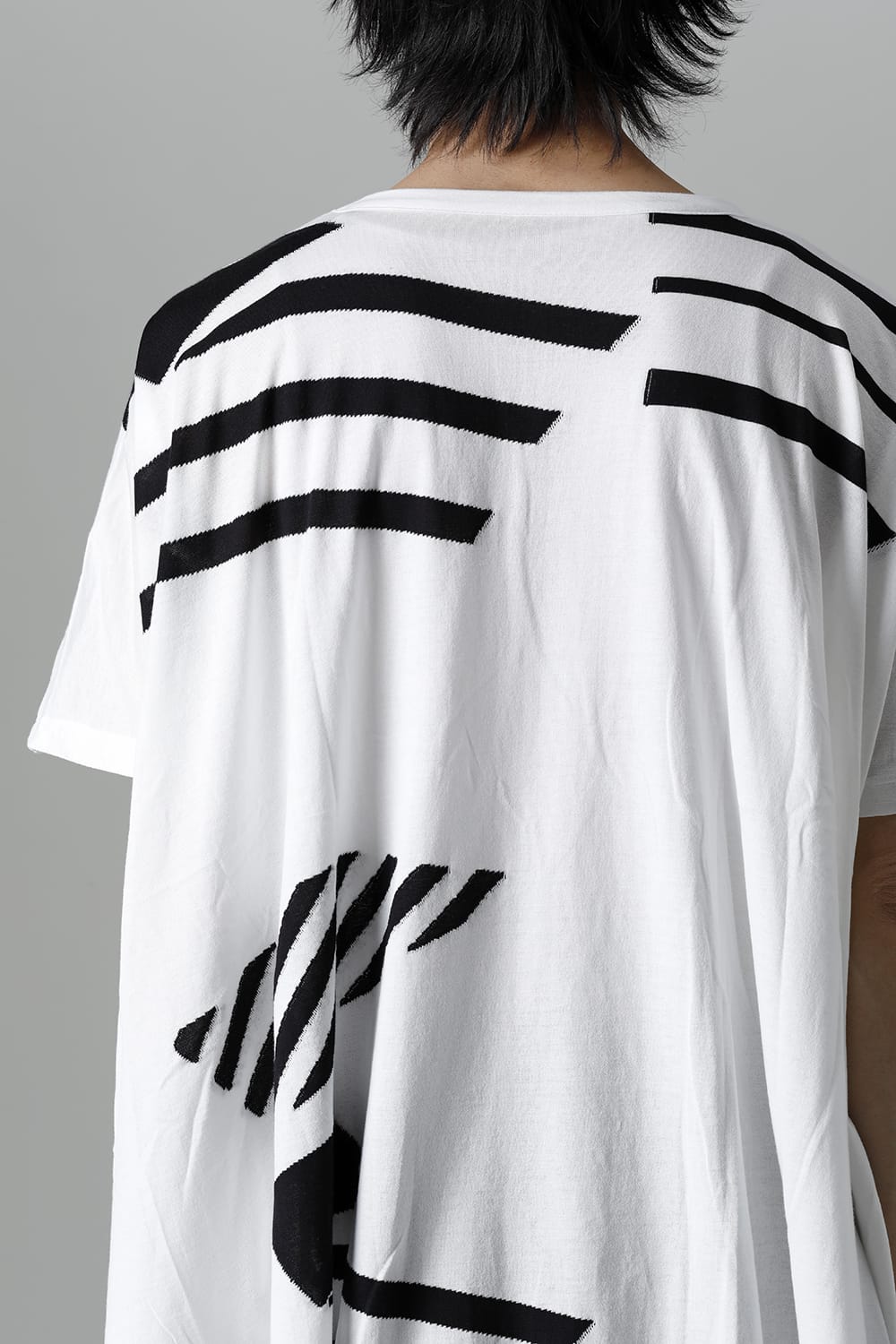 Drape Big Tee（Triangle random border）