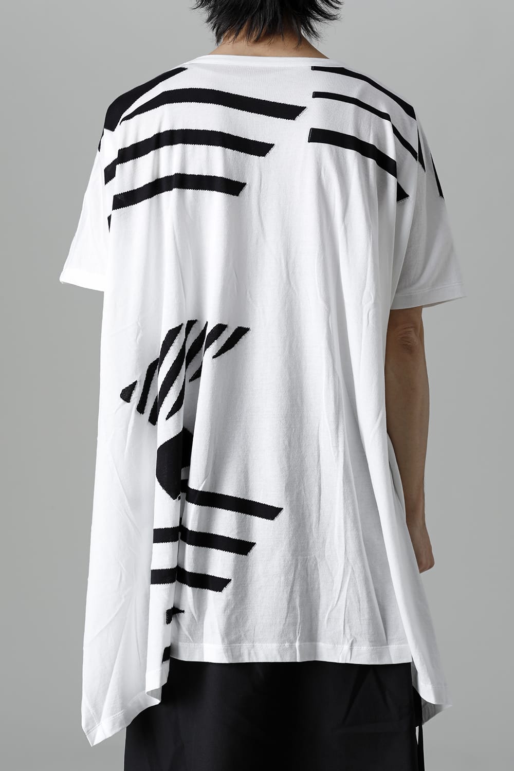 Drape Big Tee（Triangle random border）