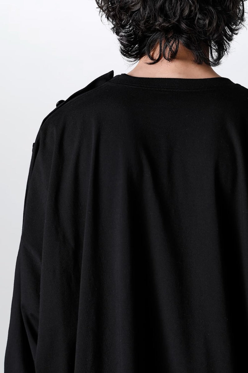 左肩開き バルーンTシャツ