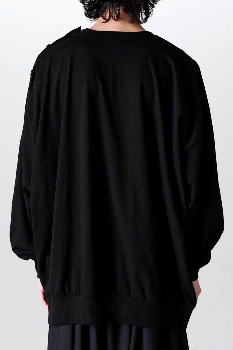 左肩開き バルーンTシャツ