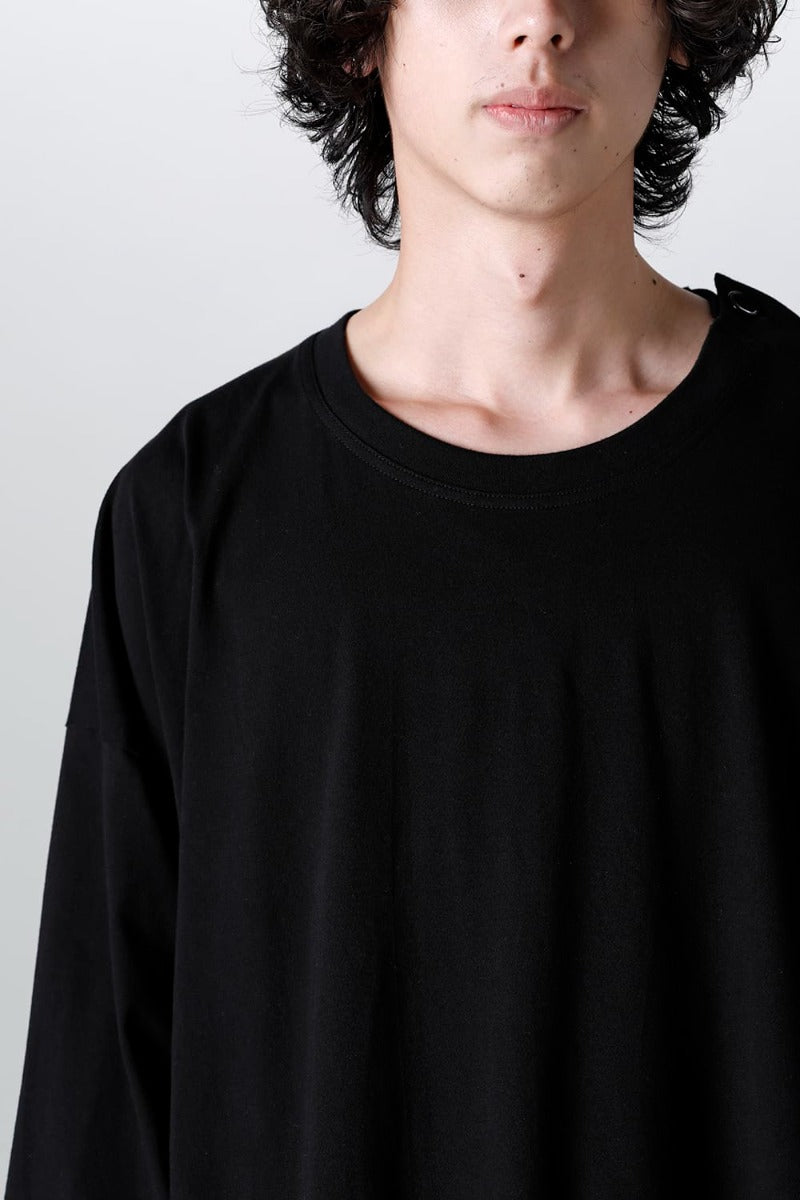 左肩開き バルーンTシャツ