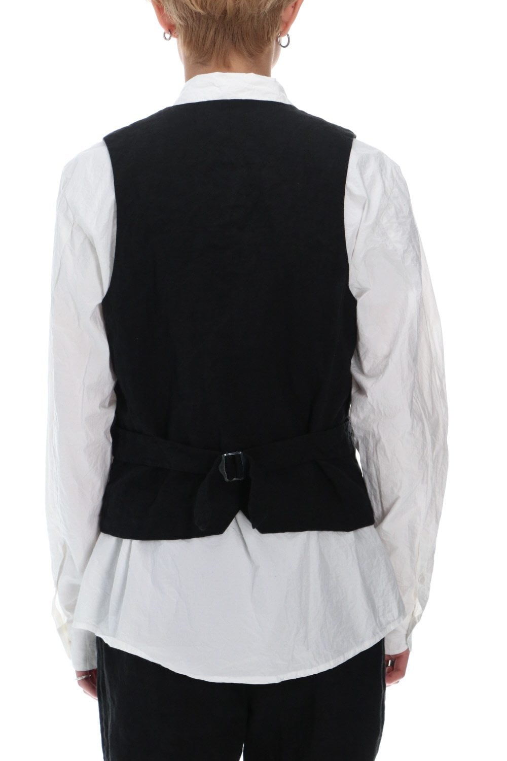 Artist Linen Gilet Black