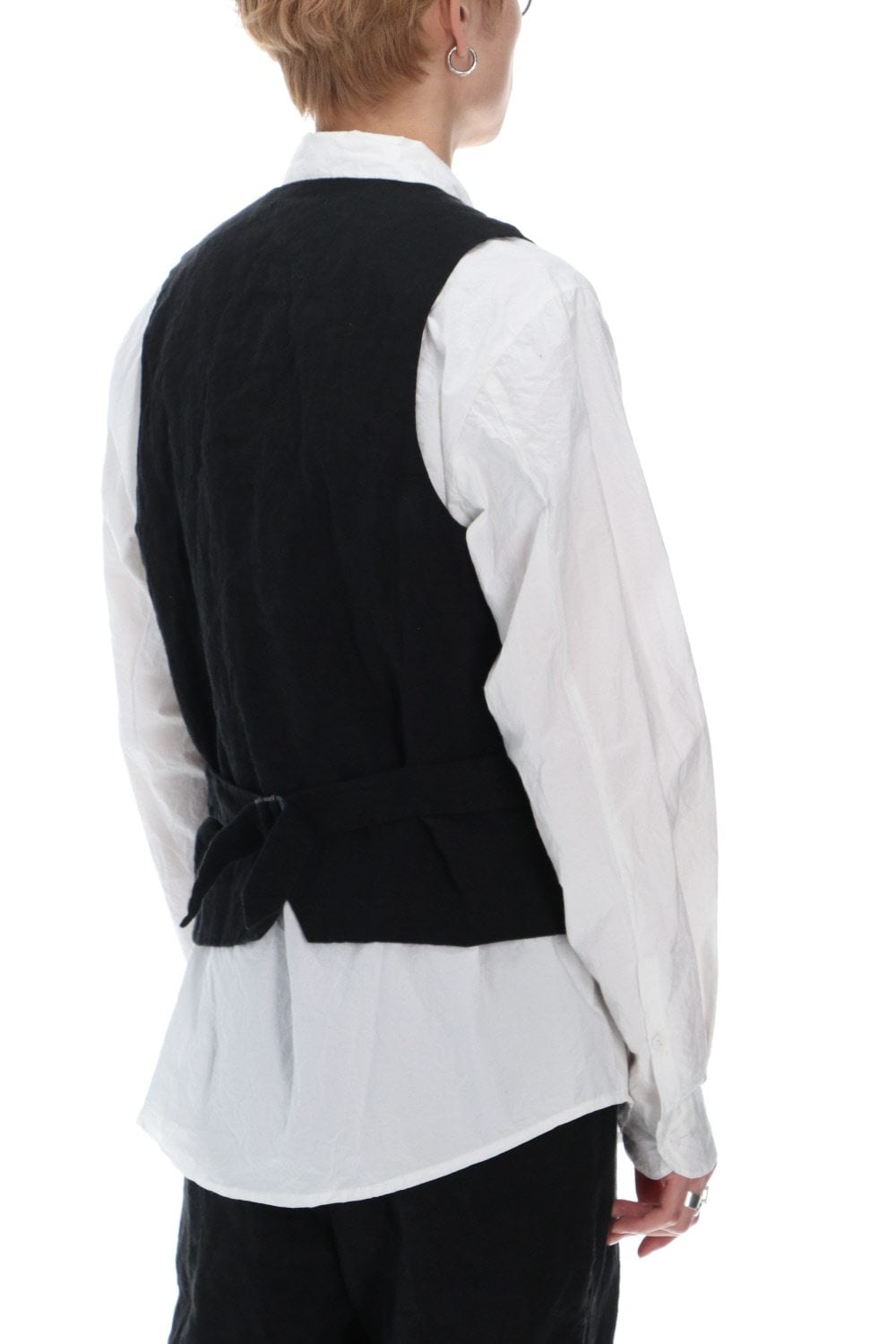 Artist Linen Gilet Black