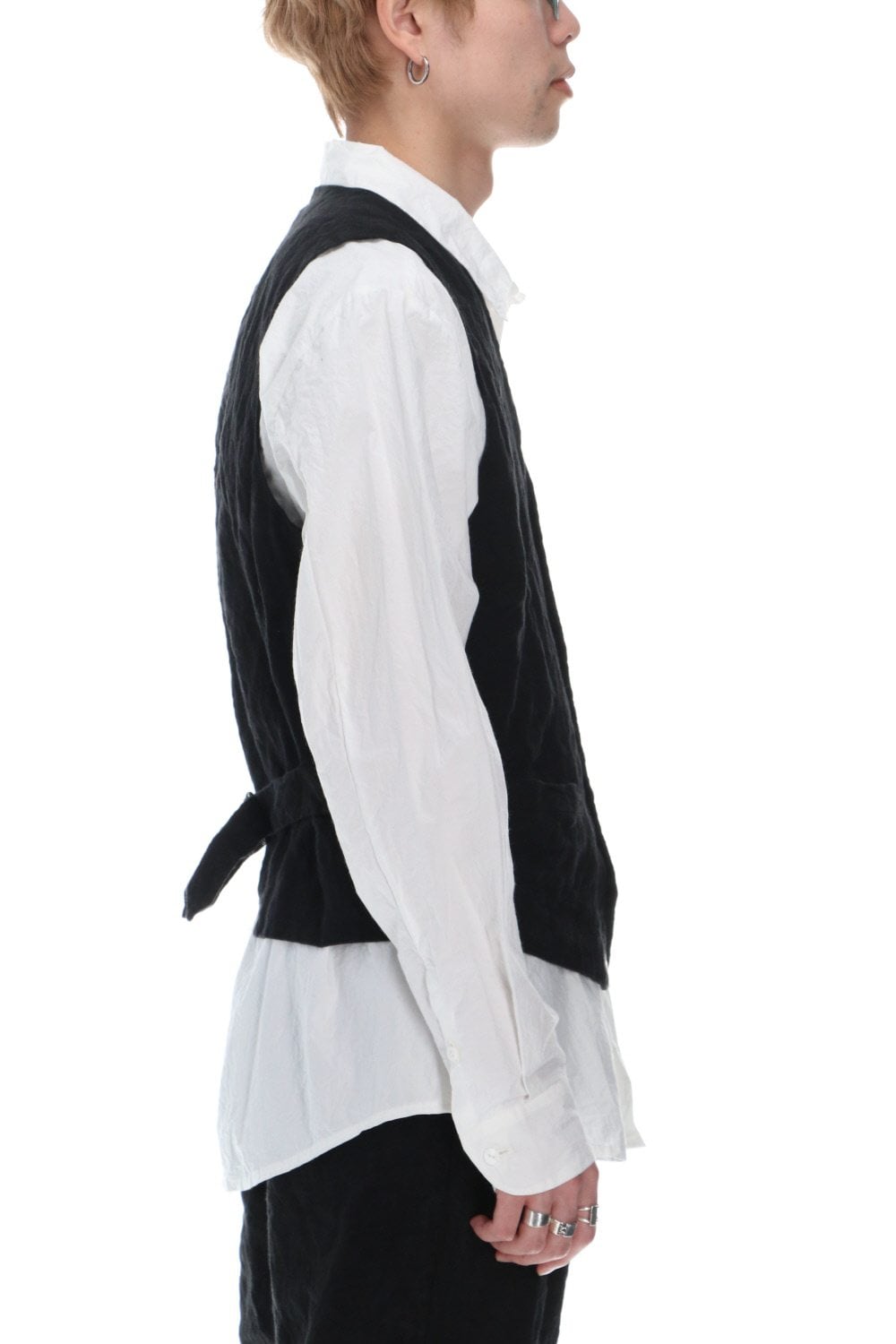 Artist Linen Gilet Black