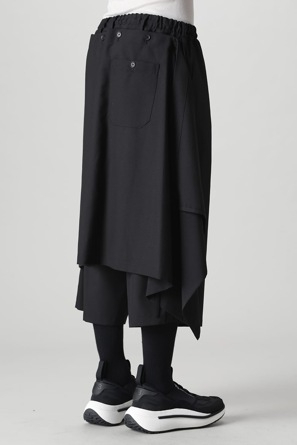 Detachable skirt pants