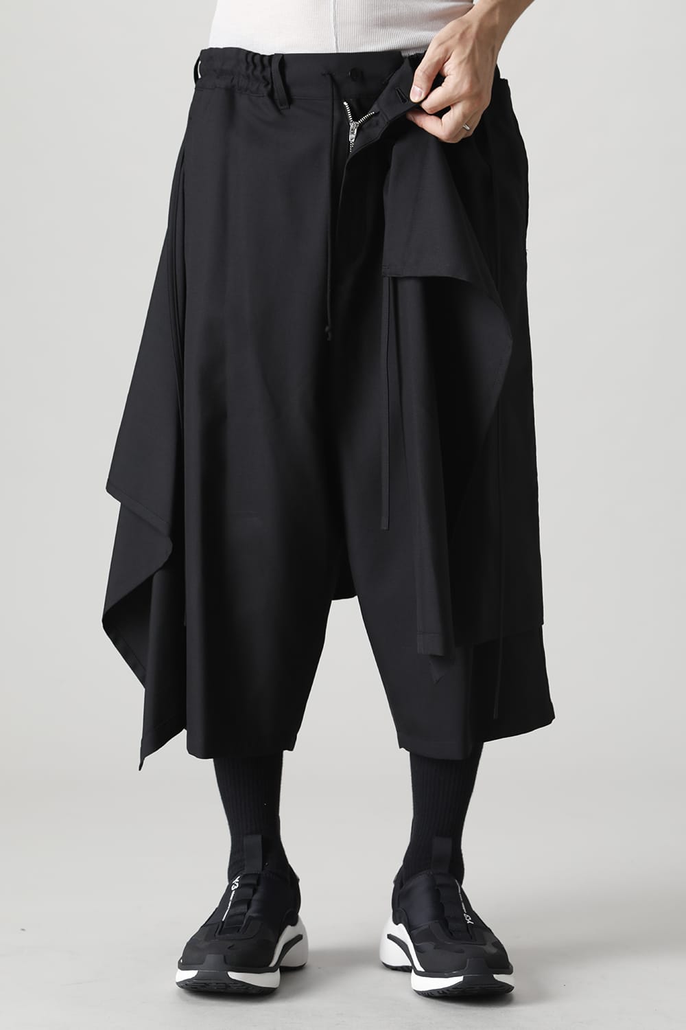 Detachable skirt pants