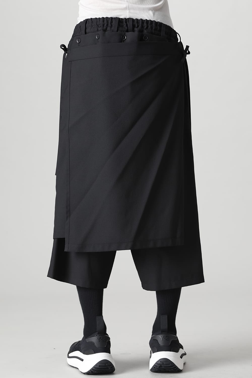 Detachable skirt pants