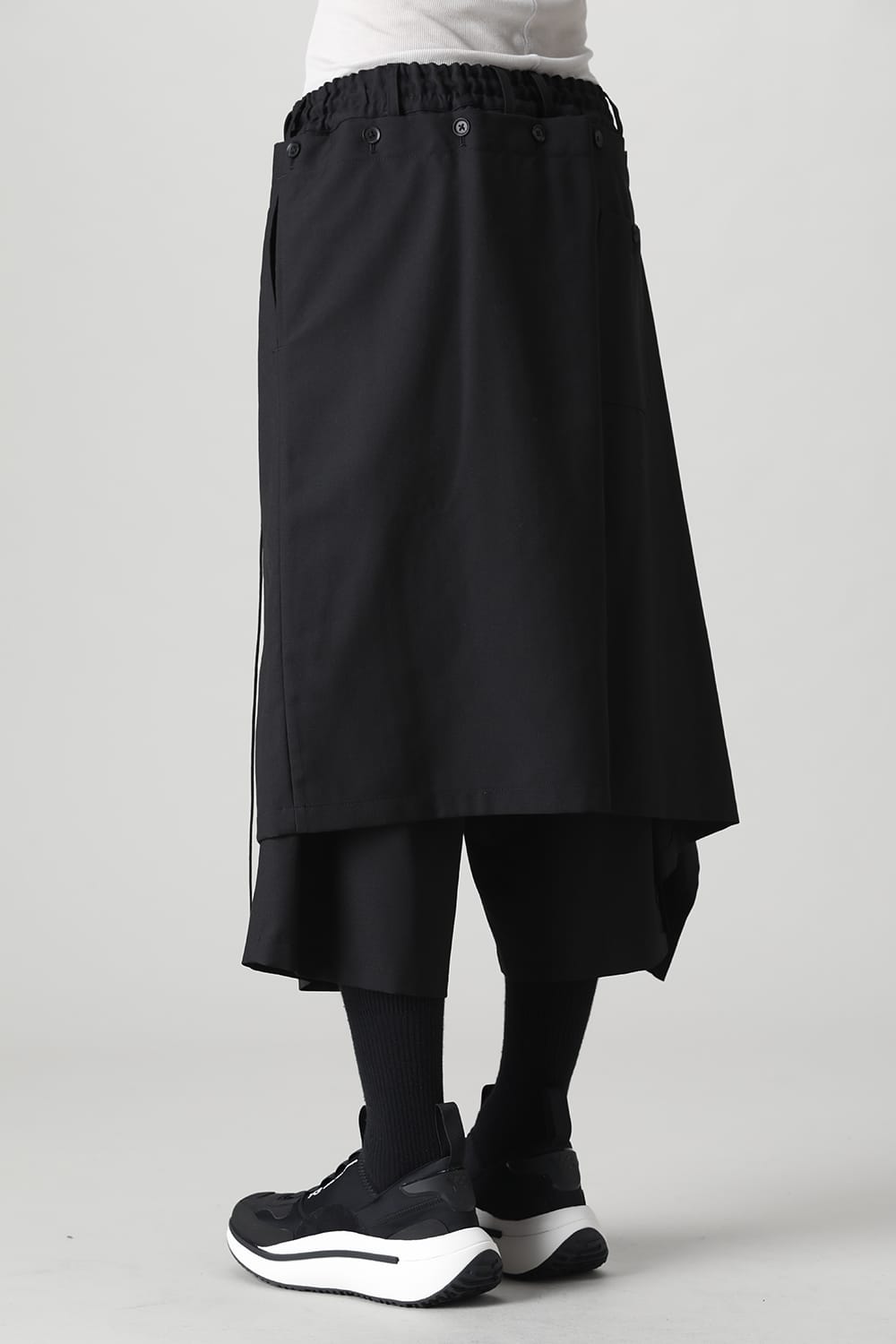 Detachable skirt pants