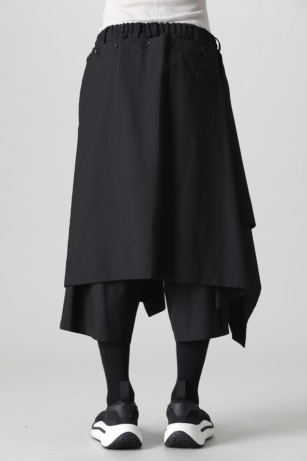 Detachable skirt pants