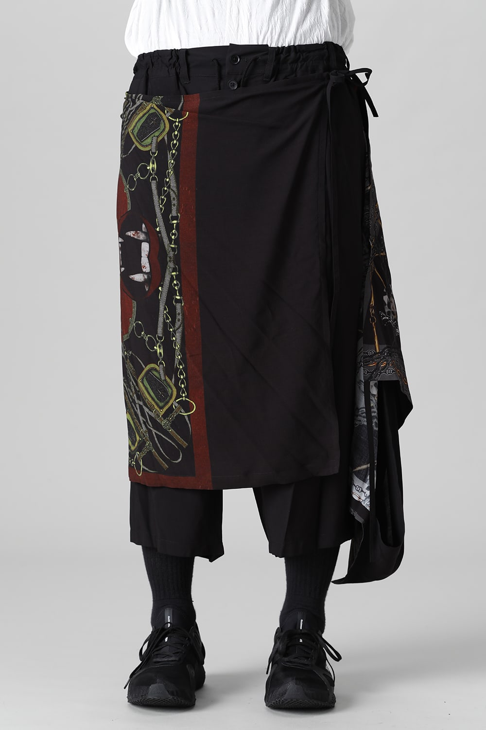 Detachable skirt pants