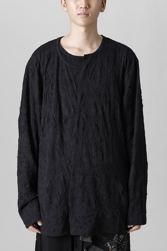 Collar deformed long sleeves Black