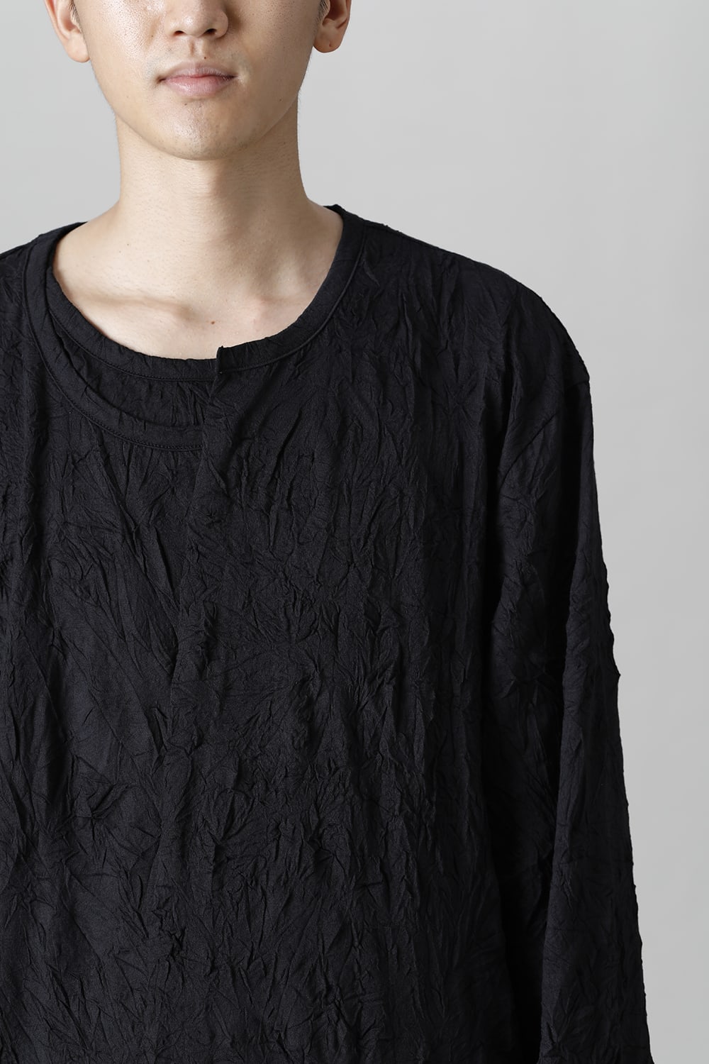 Collar deformed long sleeves Black