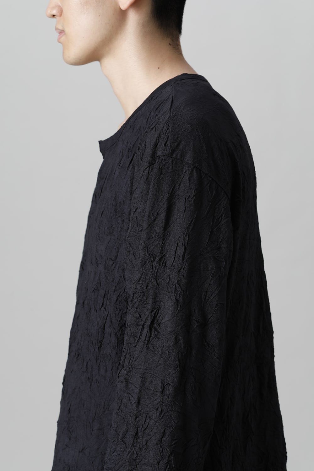 Collar deformed long sleeves Black