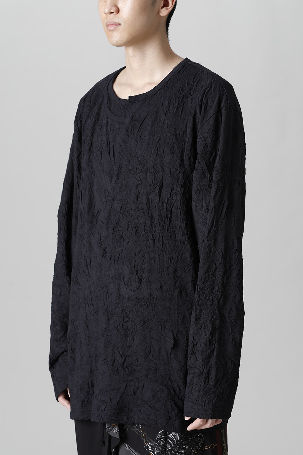 Collar deformed long sleeves Black