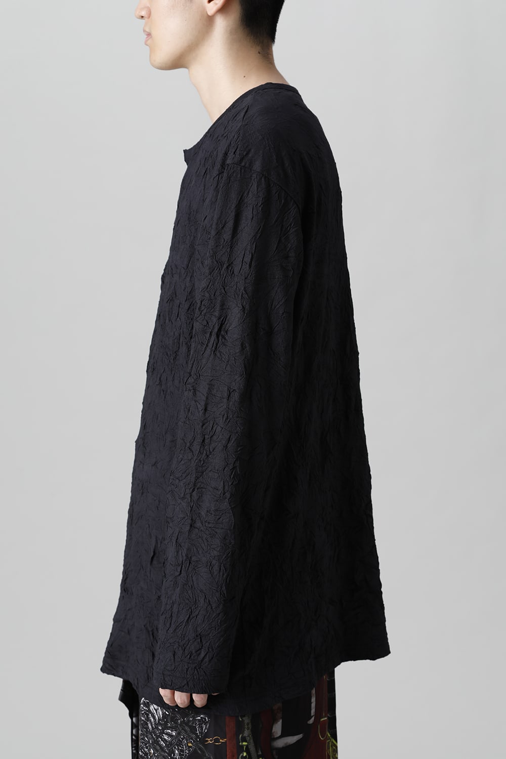 Collar deformed long sleeves Black