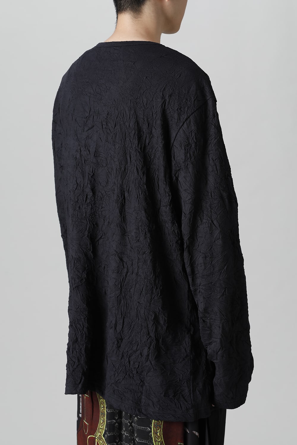 Collar deformed long sleeves Black