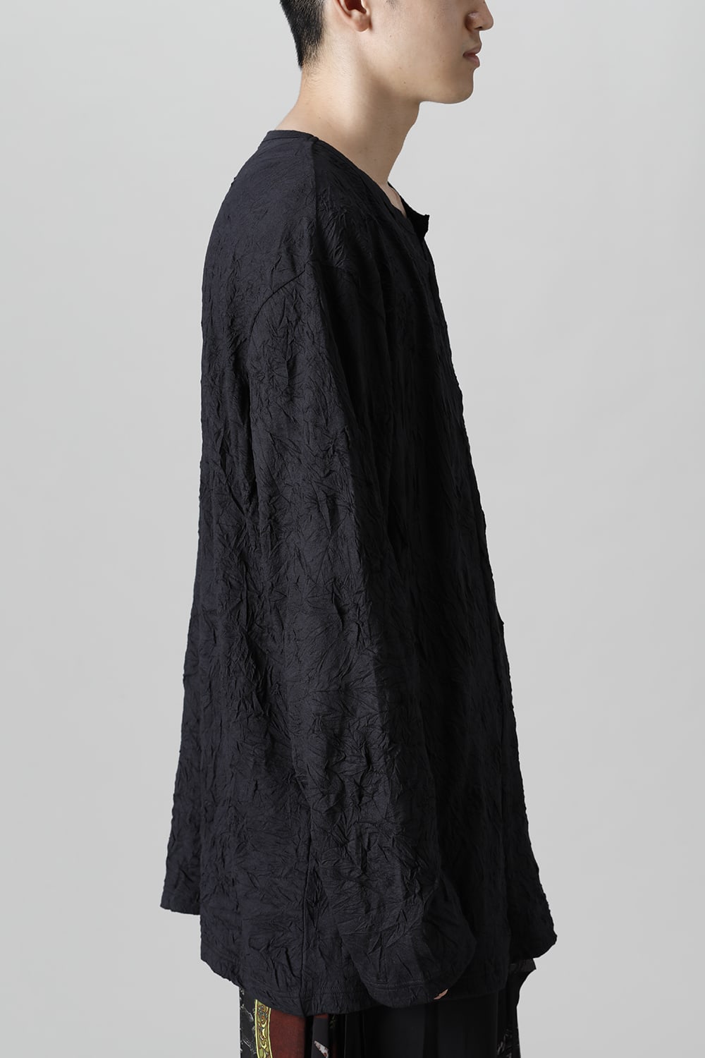 Collar deformed long sleeves Black