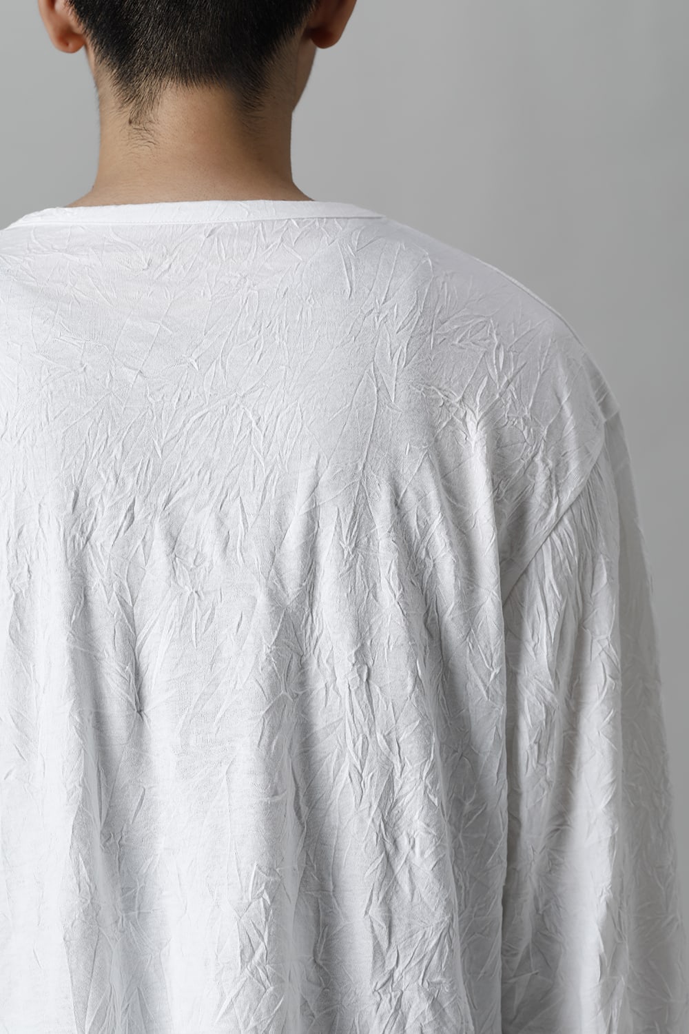 Collar deformed long sleeves White