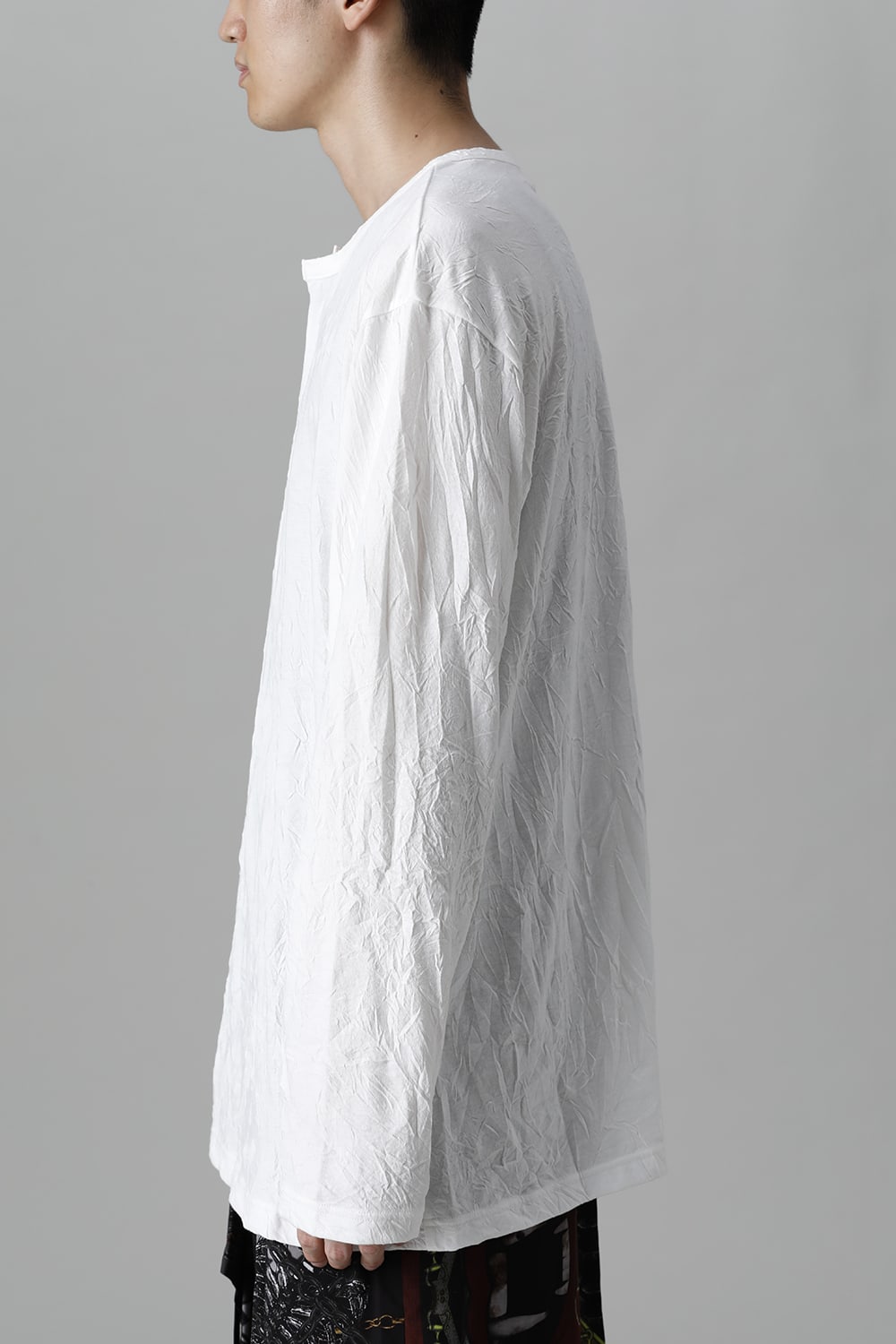 Collar deformed long sleeves White