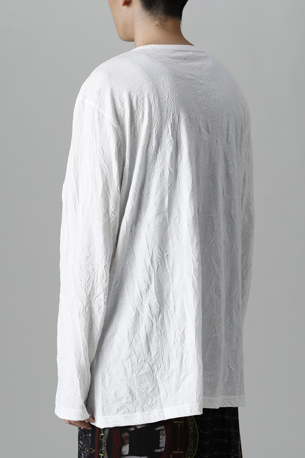 Collar deformed long sleeves White