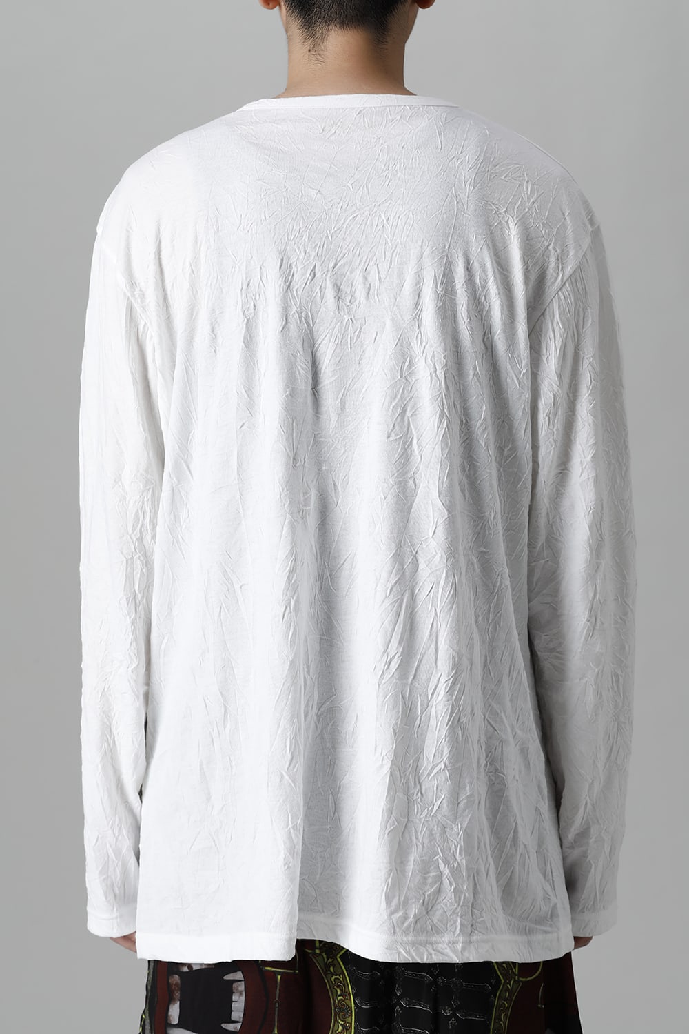 Collar deformed long sleeves White