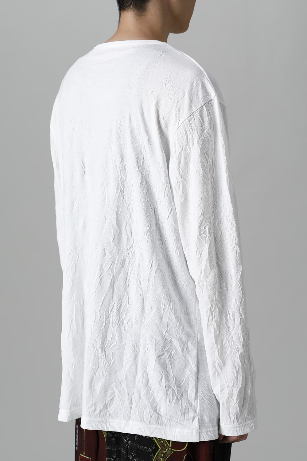 Collar deformed long sleeves White