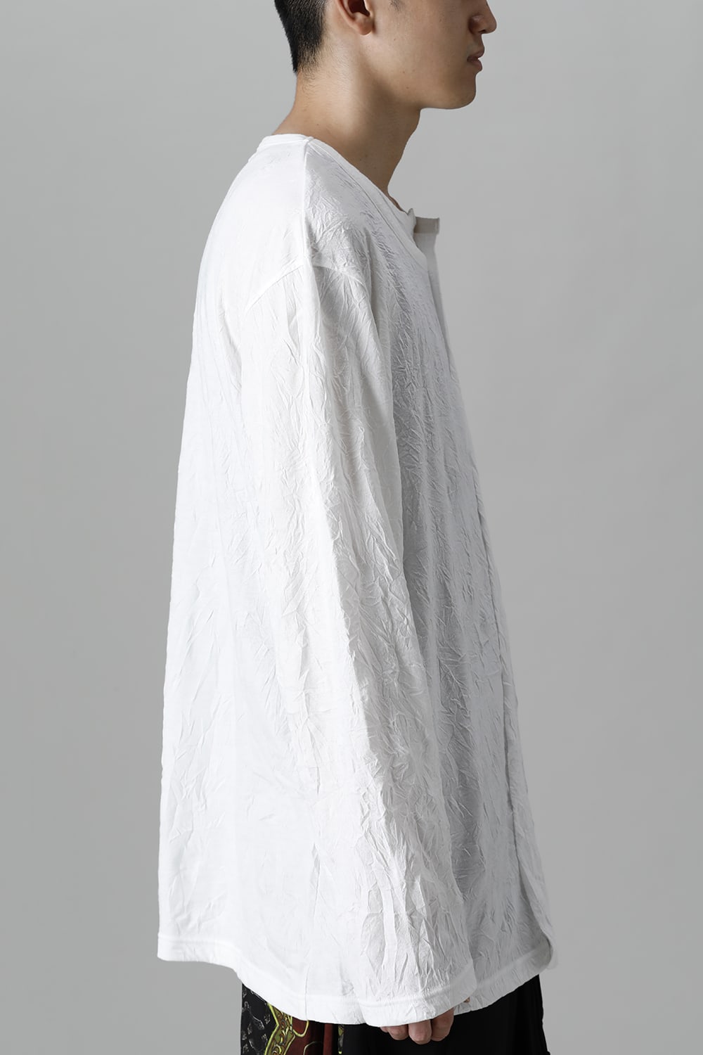 Collar deformed long sleeves White