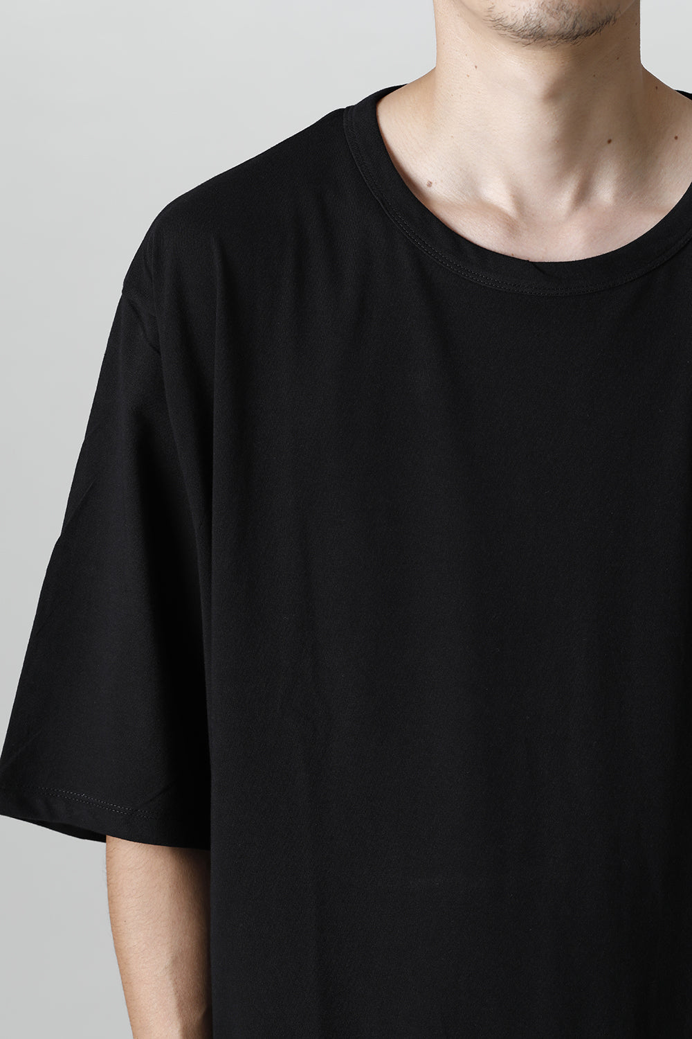 Jumbo round short sleeve Black