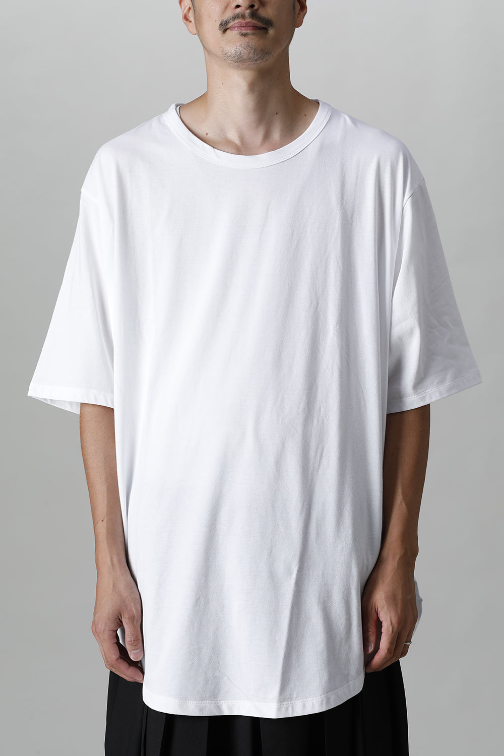Jumbo round short sleeve White