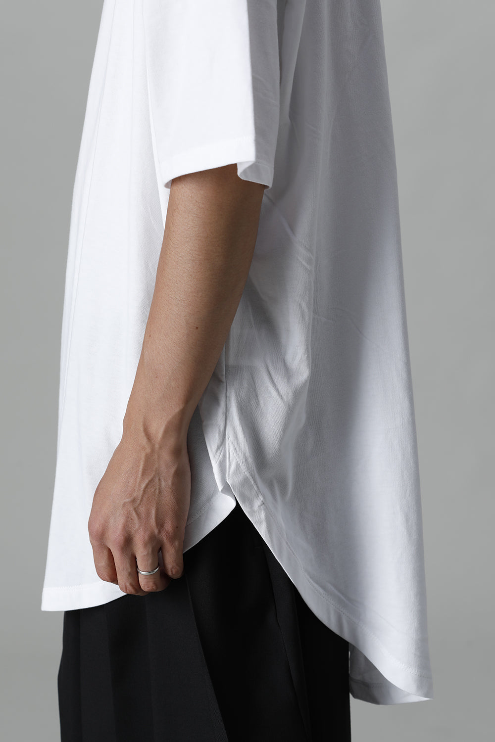 Jumbo round short sleeve White