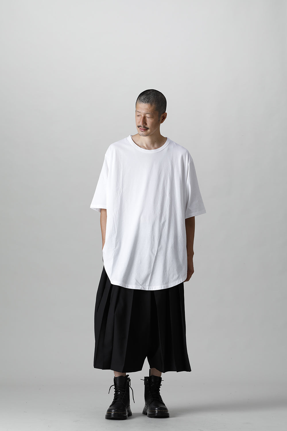 Jumbo round short sleeve White