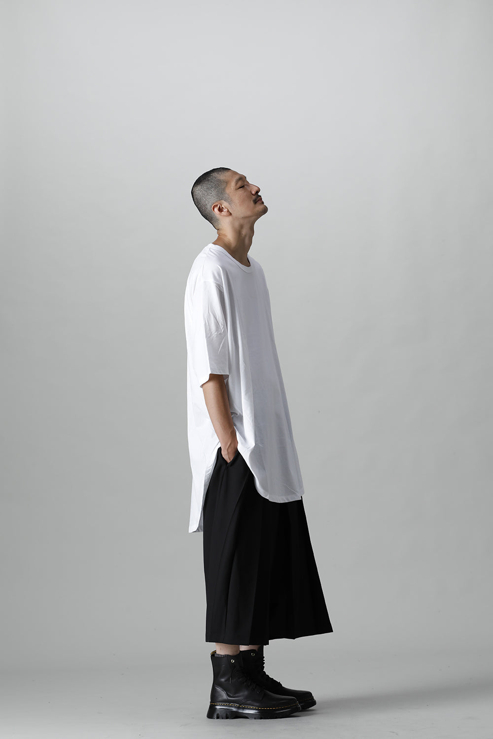 Jumbo round short sleeve White