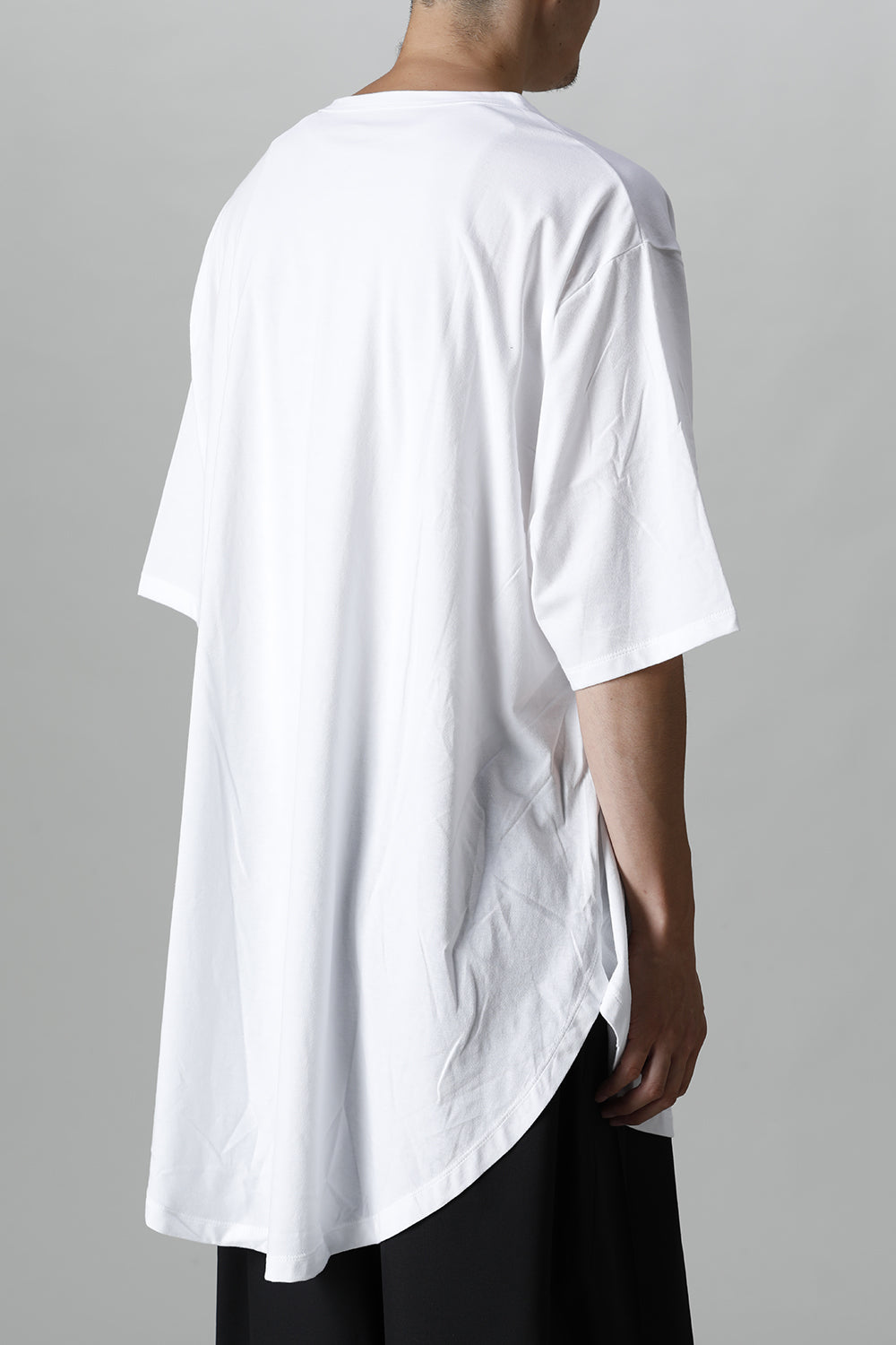 Jumbo round short sleeve White