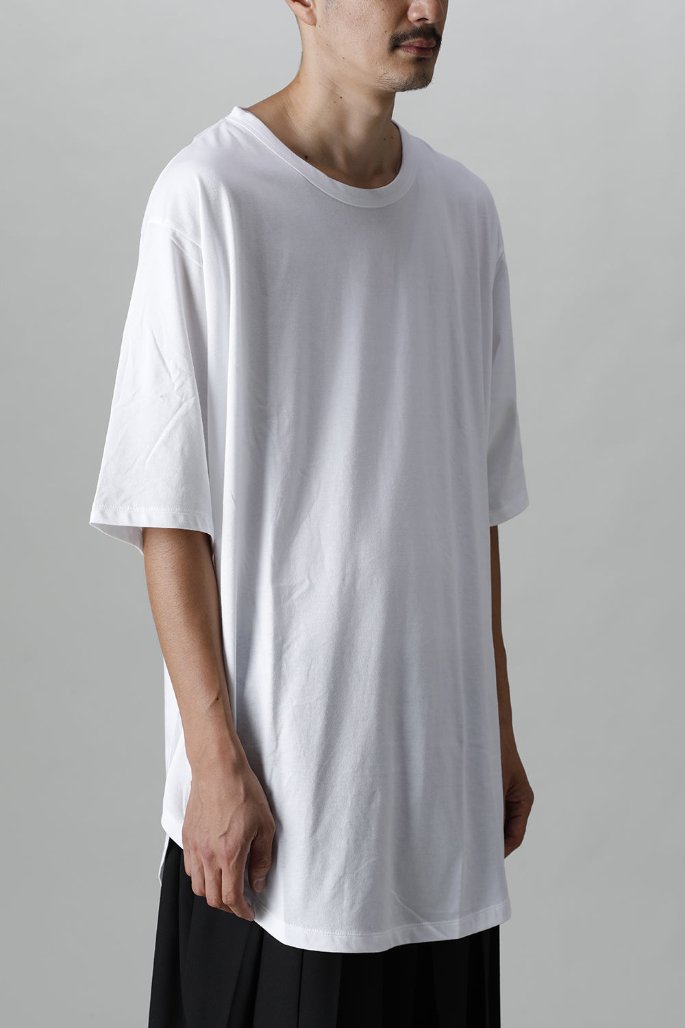 Jumbo round short sleeve White