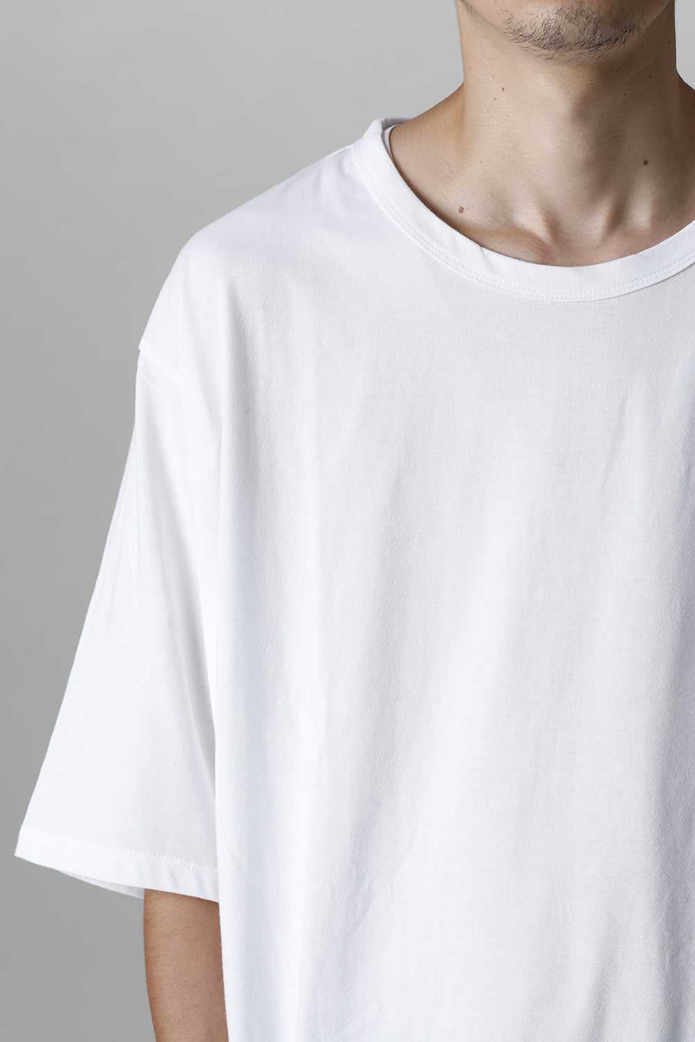 Jumbo round short sleeve White